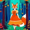 Fox Woman Diamond Painting