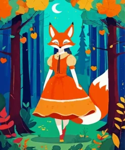 Fox Woman Diamond Painting