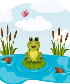 Frog And Lily Pad Diamond Painting