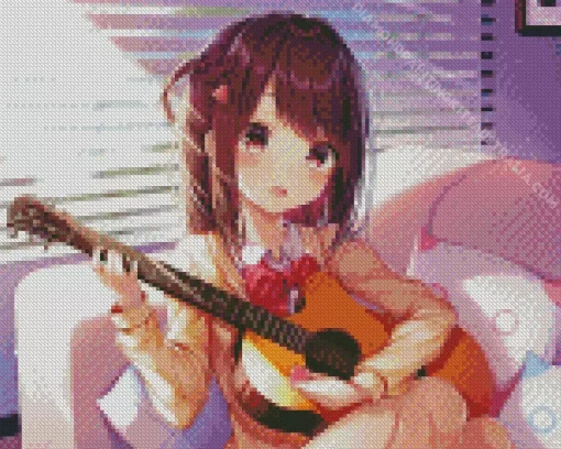 Guitarist Anime Girl Diamond Painting