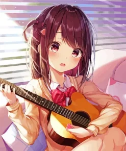 Guitarist Anime Girl Diamond Painting