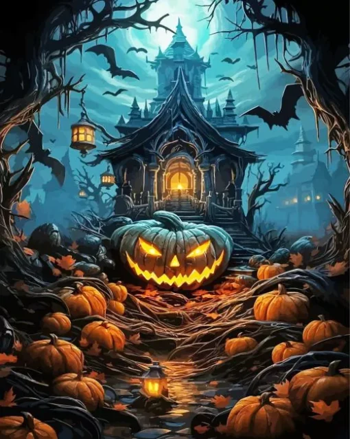 Halloween House Diamond Painting