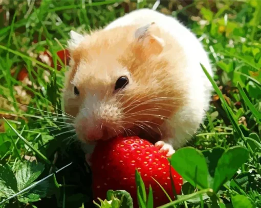 Hamster Eating Diamond Painting