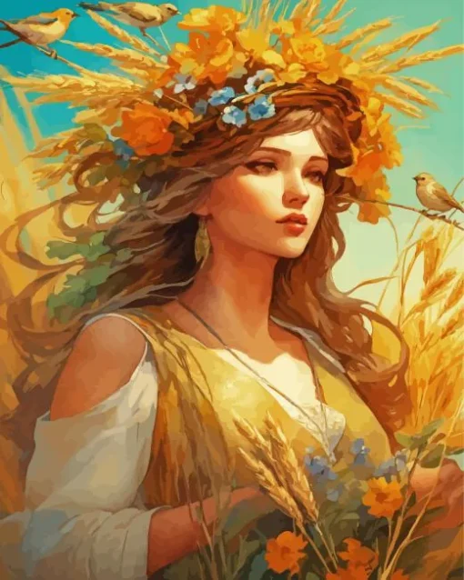 Harvest Girl Diamond Painting