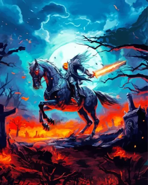 Headless Horseman Diamond Painting