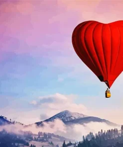 Heart Air Balloon Diamond Painting