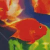 Heart Parrot Fish Diamond Painting