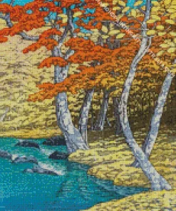 Herfst In Oirase Hasui Kawase Diamond Painting