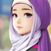 Hijab Anime Girl Diamond Painting