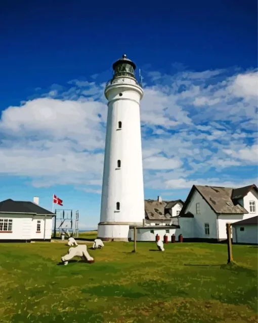 Hirtshals Fyr Lighthouse Diamond Painting