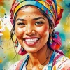 Lady Smiling Diamond Painting