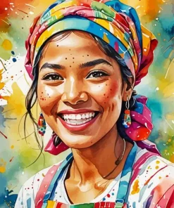 Lady Smiling Diamond Painting