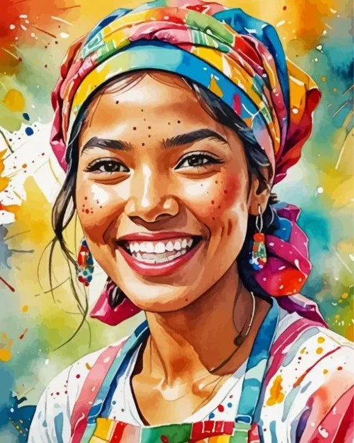 Lady Smiling Diamond Painting