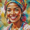 Lady Smiling Diamond Painting