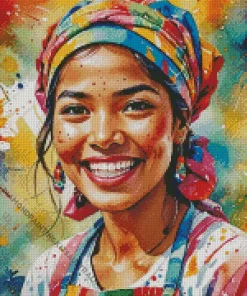 Lady Smiling Diamond Painting