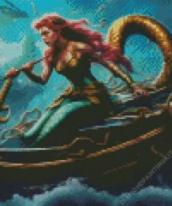 Mermaid On Boat Diamond Painting