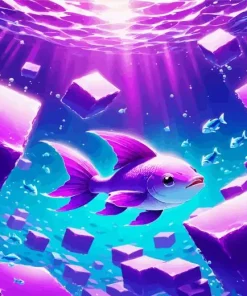 Purple Fish Diamond Painting