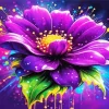 Purple Magical Flower Diamond Painting