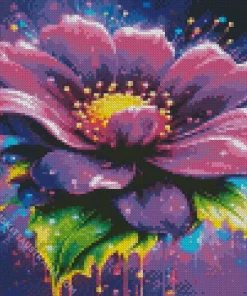 Purple Magical Flower Diamond Painting