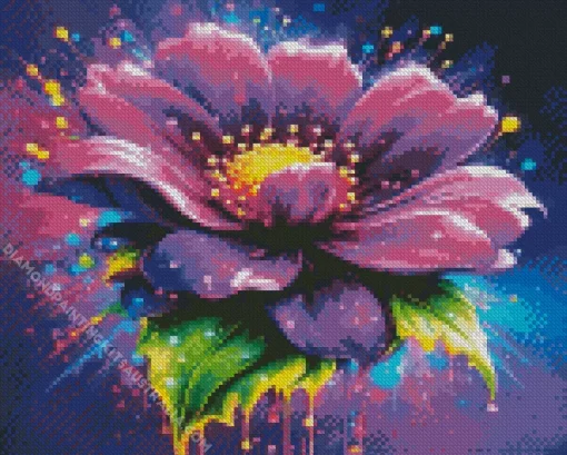 Purple Magical Flower Diamond Painting