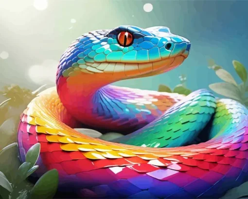 Rainbow Snake Diamond Painting