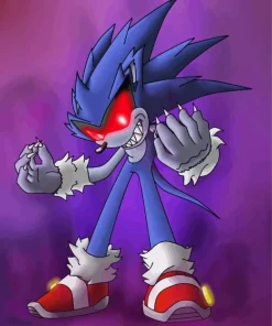 Sonic With Red Eyes Diamond Painting