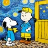 Starry Night Snoopy Diamond Painting