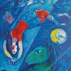 The Blue Circus By Marc Chagall Diamond Painting