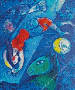 The Blue Circus By Marc Chagall Diamond Painting