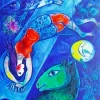 The Blue Circus By Marc Chagall Diamond Painting