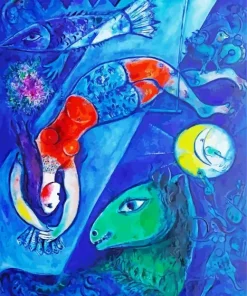 The Blue Circus By Marc Chagall Diamond Painting