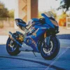 Yamaha Blue Motorbike Diamond Painting