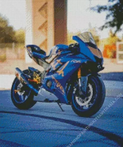 Yamaha Blue Motorbike Diamond Painting