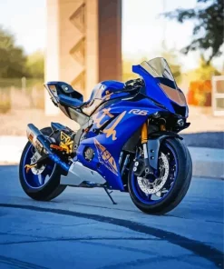 Yamaha Blue Motorbike Diamond Painting