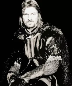 Black And White Boromir Diamond Painting