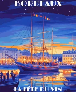 Bordeaux La Fete Du Vin Poster Diamond Painting