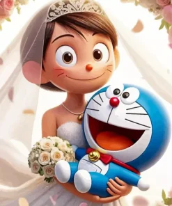 Doraemon Wedding Diamond Painting