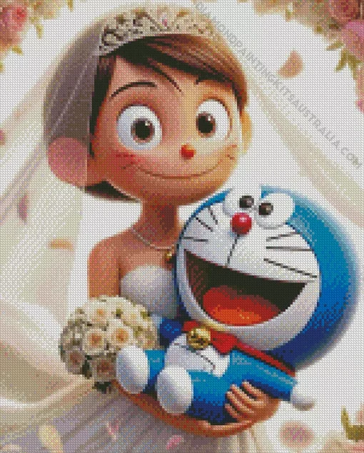 Doraemon Wedding Diamond Painting