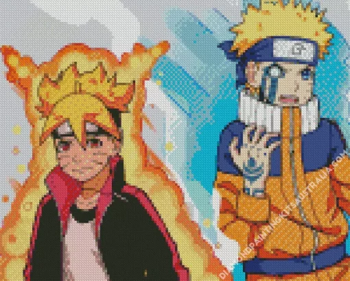 Naruto And Boruto Uzumaki Diamond Painting