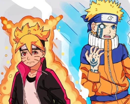 Naruto And Boruto Uzumaki Diamond Painting
