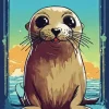 Baby Walrus Diamond Painting
