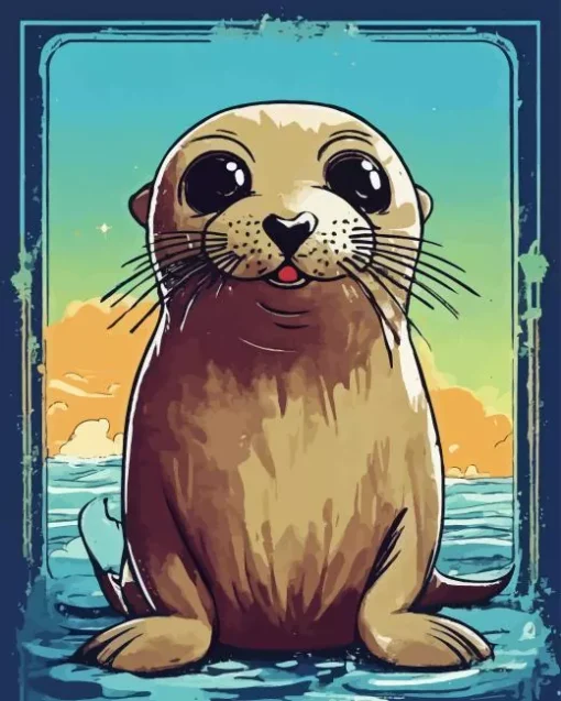 Baby Walrus Diamond Painting