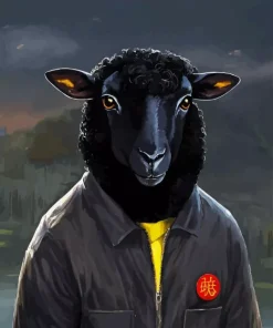 Black Sheep Diamond Painting