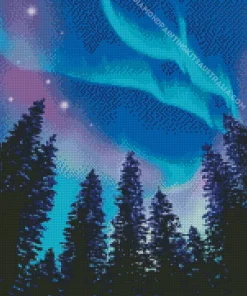 Borealis Trees Diamond Painting