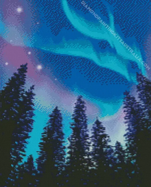 Borealis Trees Diamond Painting