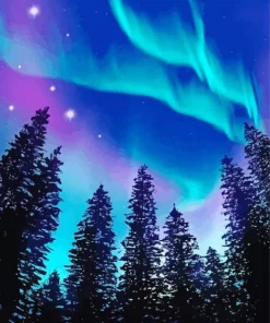 Borealis Trees Diamond Painting