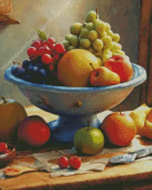 Bowl Of Fruit Still Life Diamond Painting