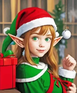 Christmas Elf Girl Diamond Painting