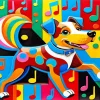 Colorful Dog Folk Art Diamond Painting