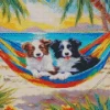 Cool Dog In A Hammock Art Diamond Painting